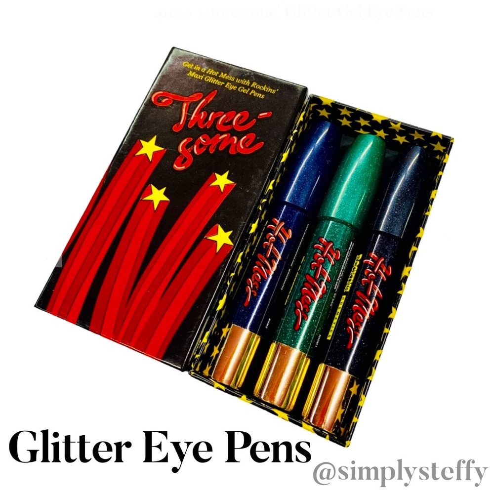 Hot Mess Threesome Glitter Gel Eye Pens NEW